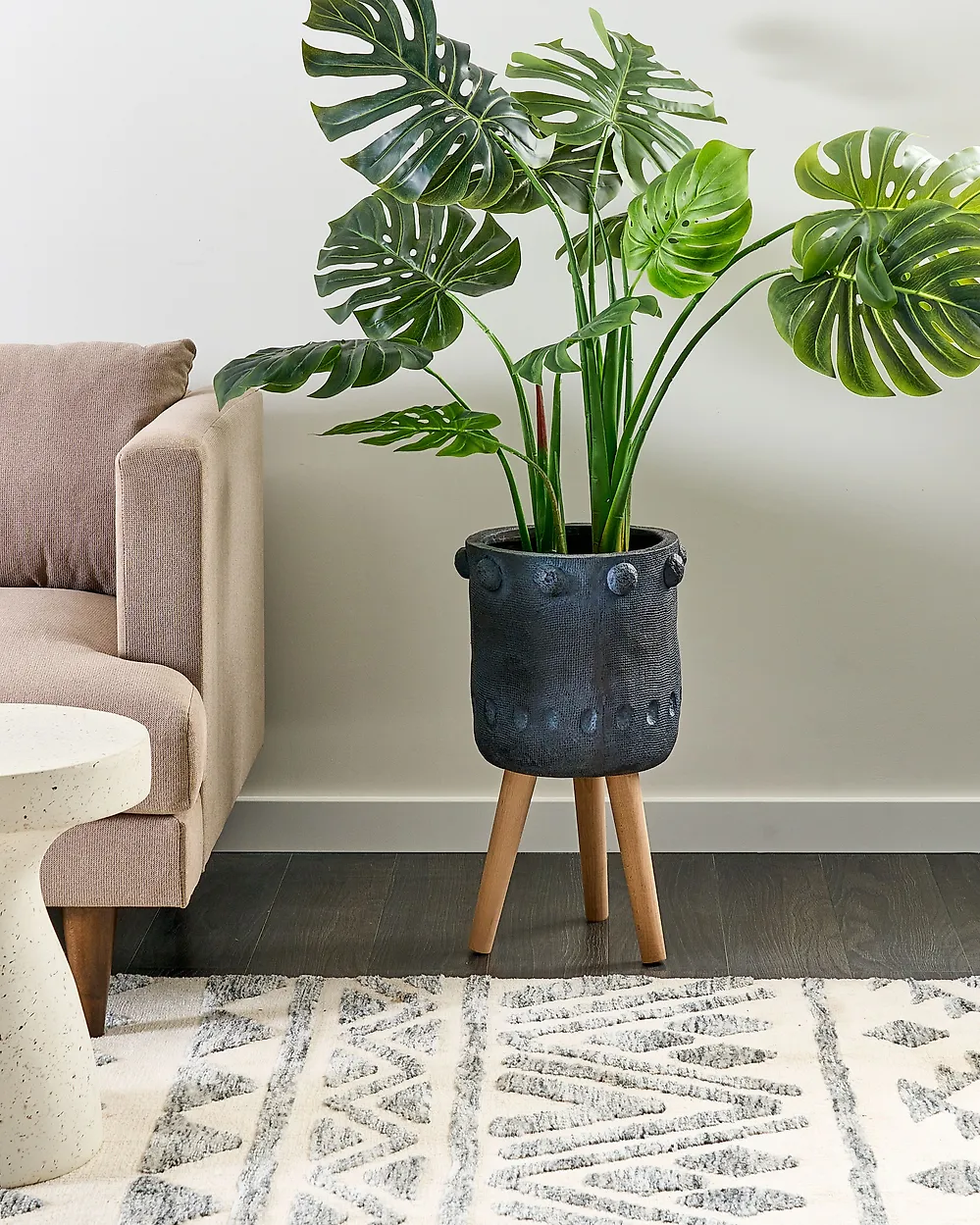 Upphöjd växtkruka BRUNNERA 24 cm Grafitgrå_1187239