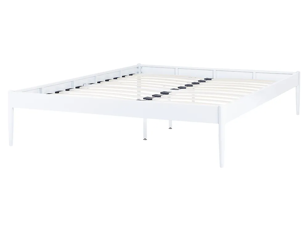 Säng med lamellram Metall VAURS 160 x 200 cm Vit_863515