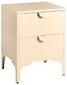 Yöpöytä 2 laatikolla ARDURA Metalli Beige