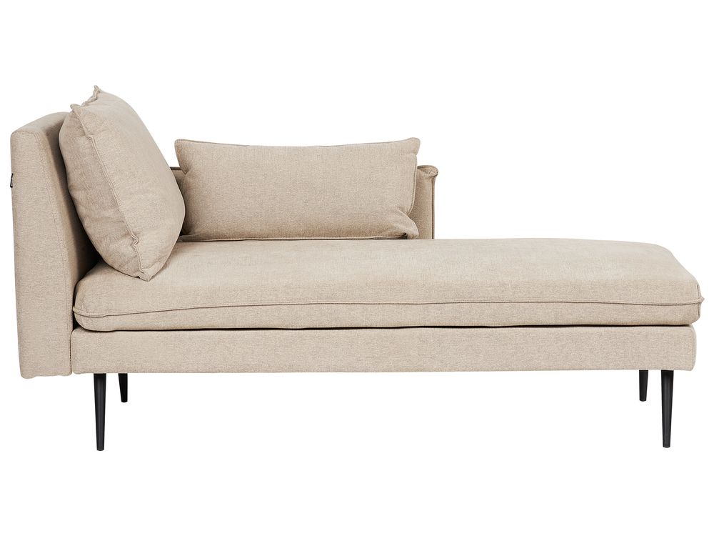 Venstrevendt sjeselong YERRES Beige