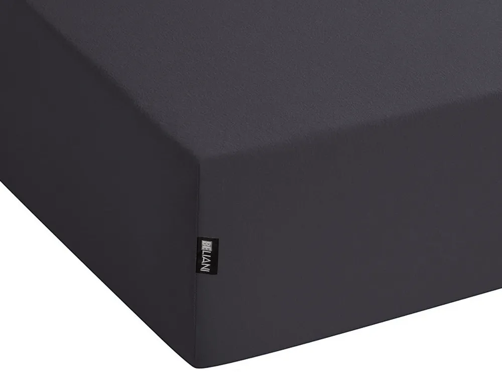 Fitted Sheet HOFUF 180 x 200 cm Cotton Black_815935