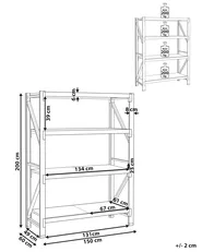 Garage Shelving FIUGGI 150 cm 200 cm Metal Orange_1011188