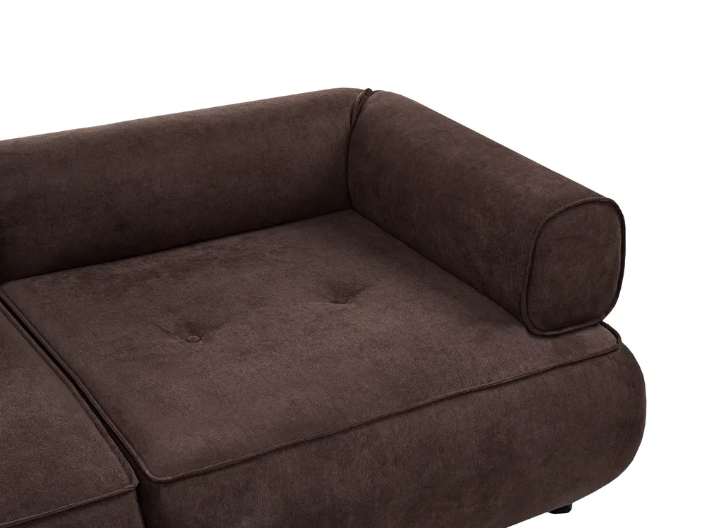 Sofa 3 Seater SALLA Fabric Dark Brown_1057900