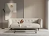 Sofa 3 Seater BYSKE Fabric Light Beige