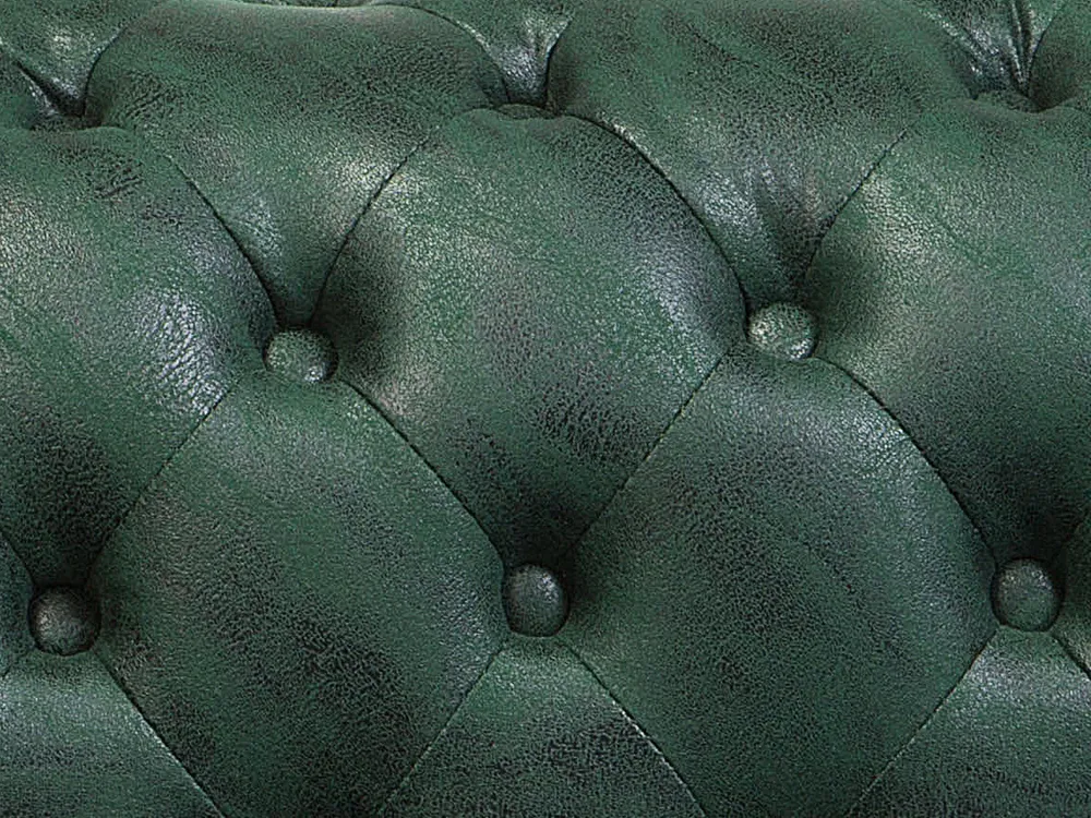Sofa 3 Seater CHESTERFIELD Faux Leather Green_696531