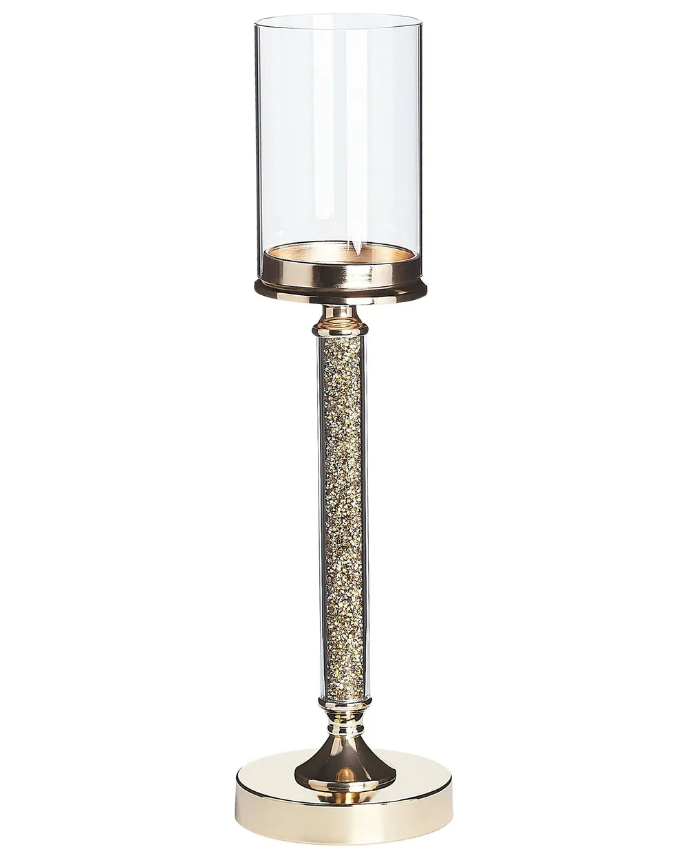 Candle Holder ABBEVILLE 48 cm Glass Gold