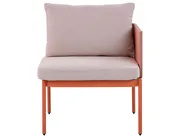 Loungesett til hagen med bord 2-seters TERRACINA Metall Oransje_826673
