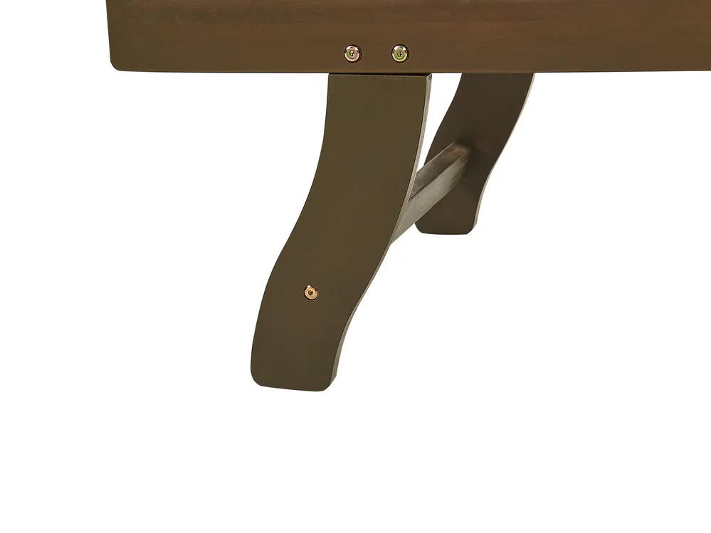 Sun Lounger AMANTEA II Reclining Acacia Wood Dark Brown_871634