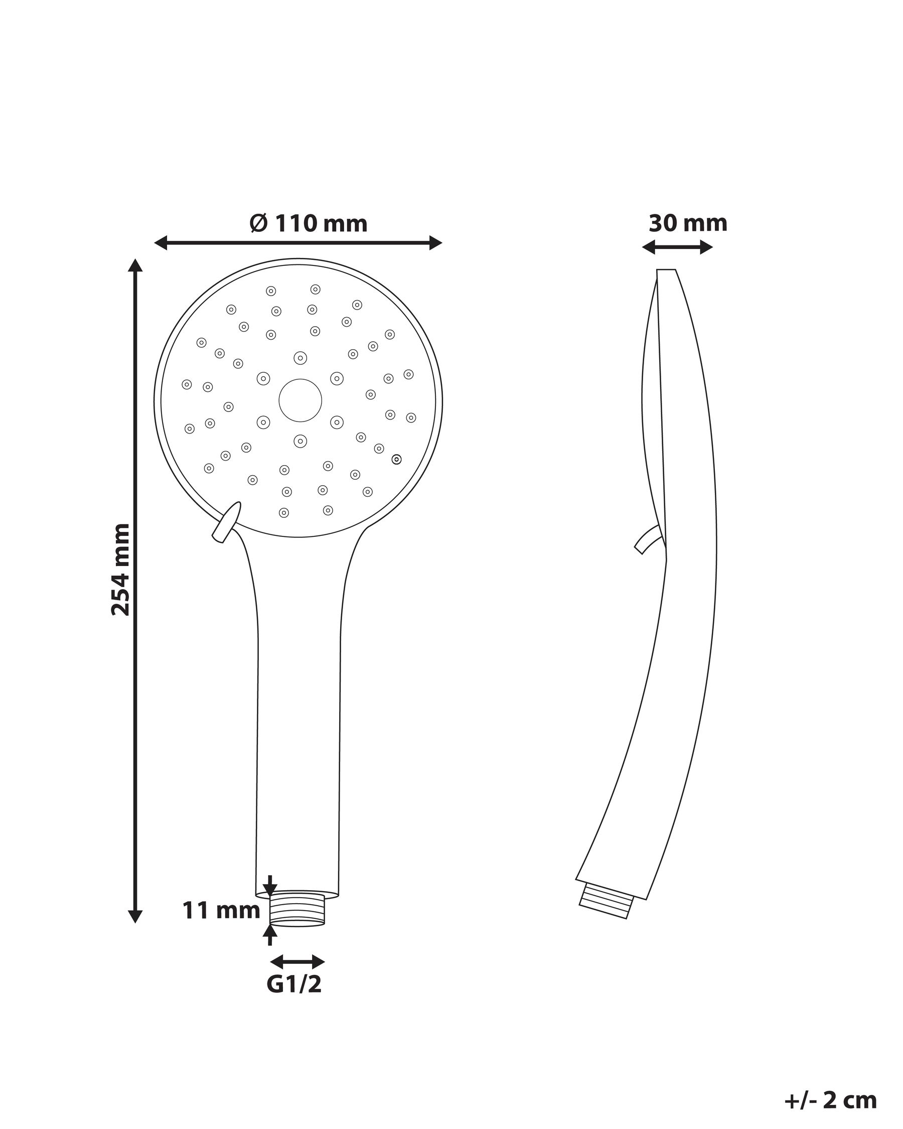 Shower Head and Hose Kit CHURUN 4-function Gold_988564