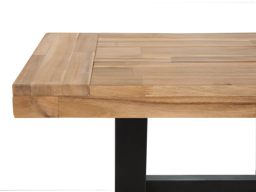 Garden Bench SCANIA 140 cm Acacia Wood Black_705194