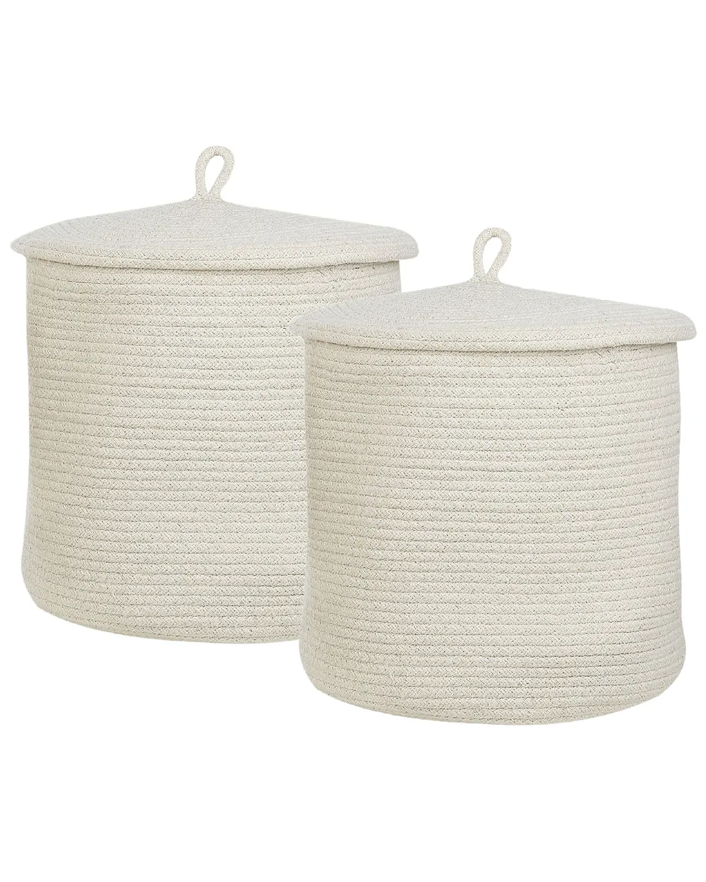 Set of 2 Baskets SILOPI Cotton Off-White