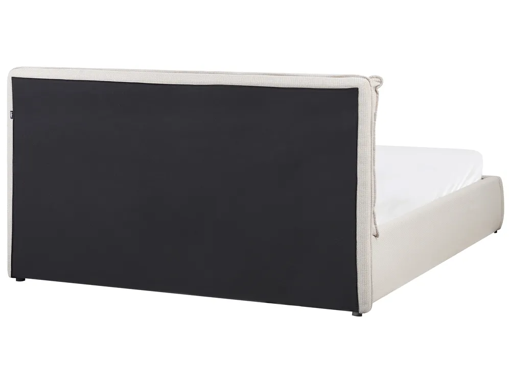 Ottoman Bed BAJONNA Fabric Beige 160 x 200 cm (EU King Size)_970670