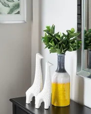 Decorative Vase LARNACA 36 cm Stoneware Multicolour_733878