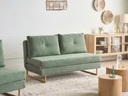 Living Room Set 6 Seater JERSLEV Fabric Light Green_1013646