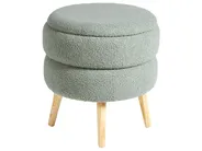 Storage Stool OKATON Boucle Green_949048