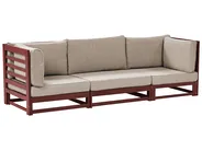 Garden Sofa 3 Seater TRANI Modular Certified Acacia Wood Dark Red_852160