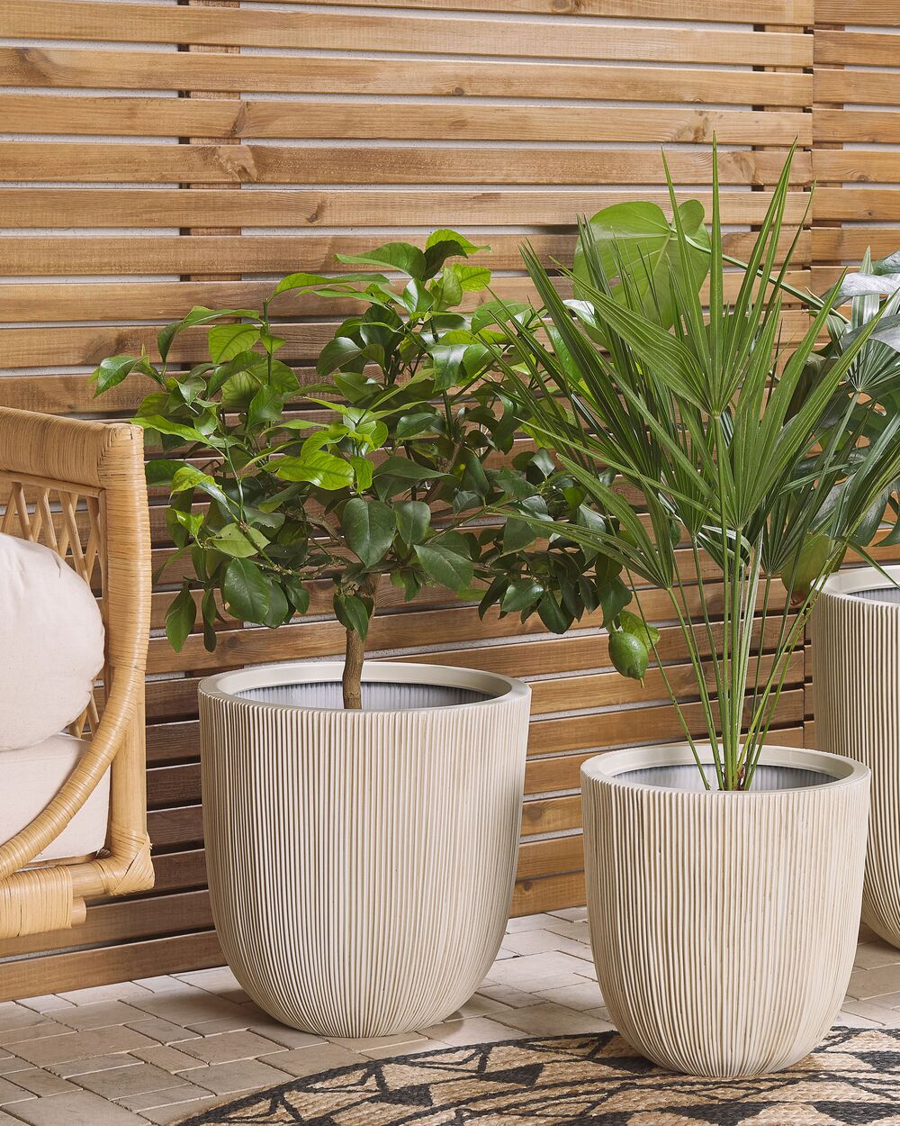 Kukkaruukku CHIOS 37 cm Beige