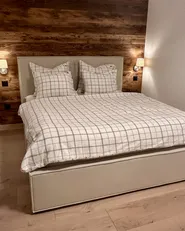 Ottoman Bed MOISSAC Fabric Beige 180 x 200 cm (EU Super King)_953324