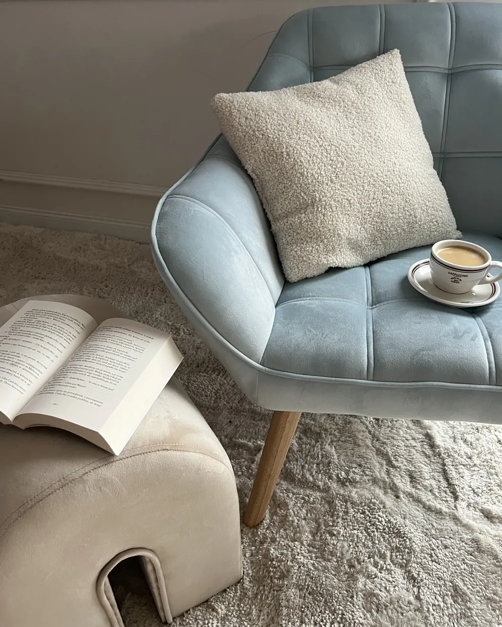 Sittpuff MODOC Sammet Beige_866912