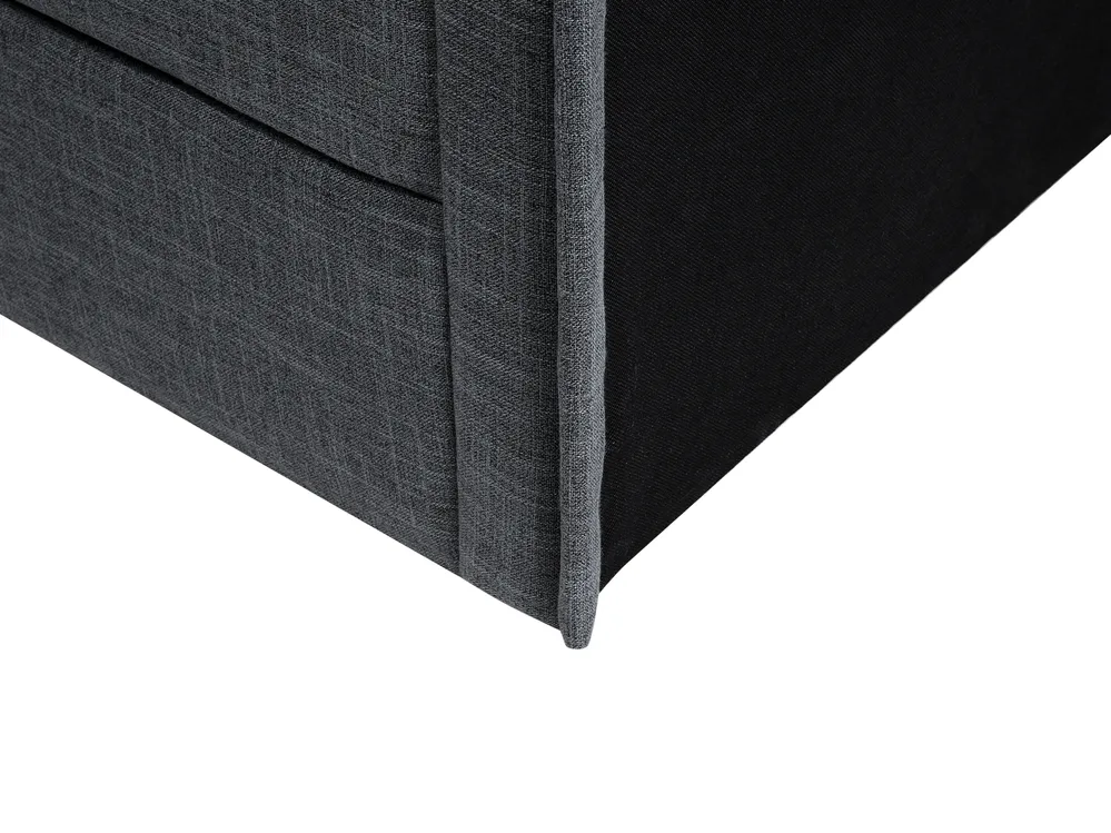 Bed Fabric VALBONNE 160 x 200 cm (EU King Size) Dark Grey_794264