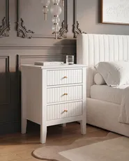 3 Drawer Bedside Table ASSISI White_1135106