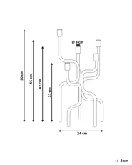 Candle Holder PORRTELA 50 cm Metal Black_968477