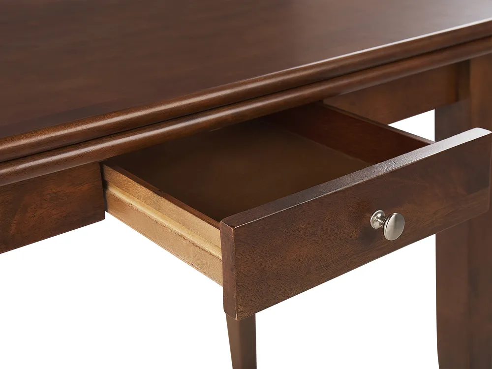 Extending Dining Table MASELA Dark Brown 90/120 cm 60 cm Wood_826991