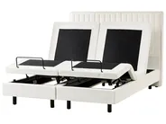 Justerbar säng Bouclé DUKE II 160 x 200 cm Off-White_1026085