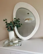 Seinäpeili AUDES 60 cm 90 cm Sametti Luonnonvalkoinen_920999