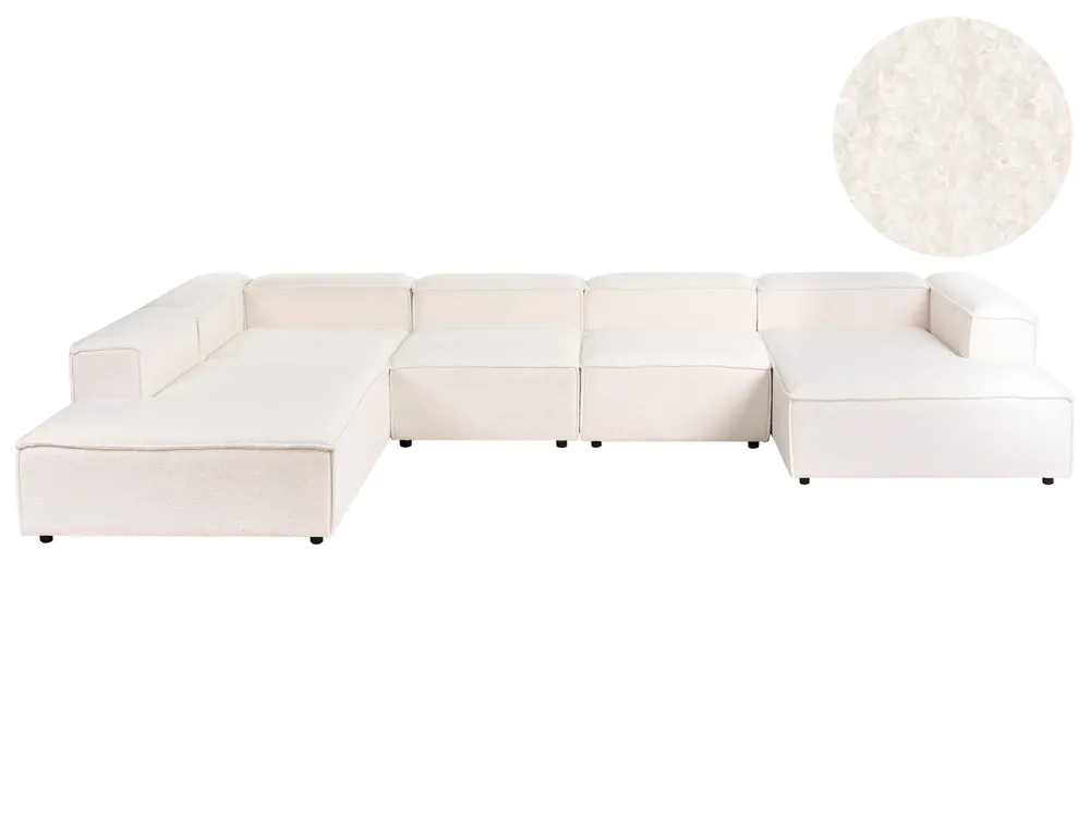 Modular Corner Sofa 5 Seater ARDAL Boucle Off-White Right Hand