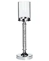 Kynttilänjalka ABBEVILLE 48 cm Lasi Hopea