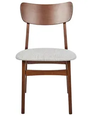 Set of 2 Dining Chairs ANOKA Wood Brown/ Grey_945280