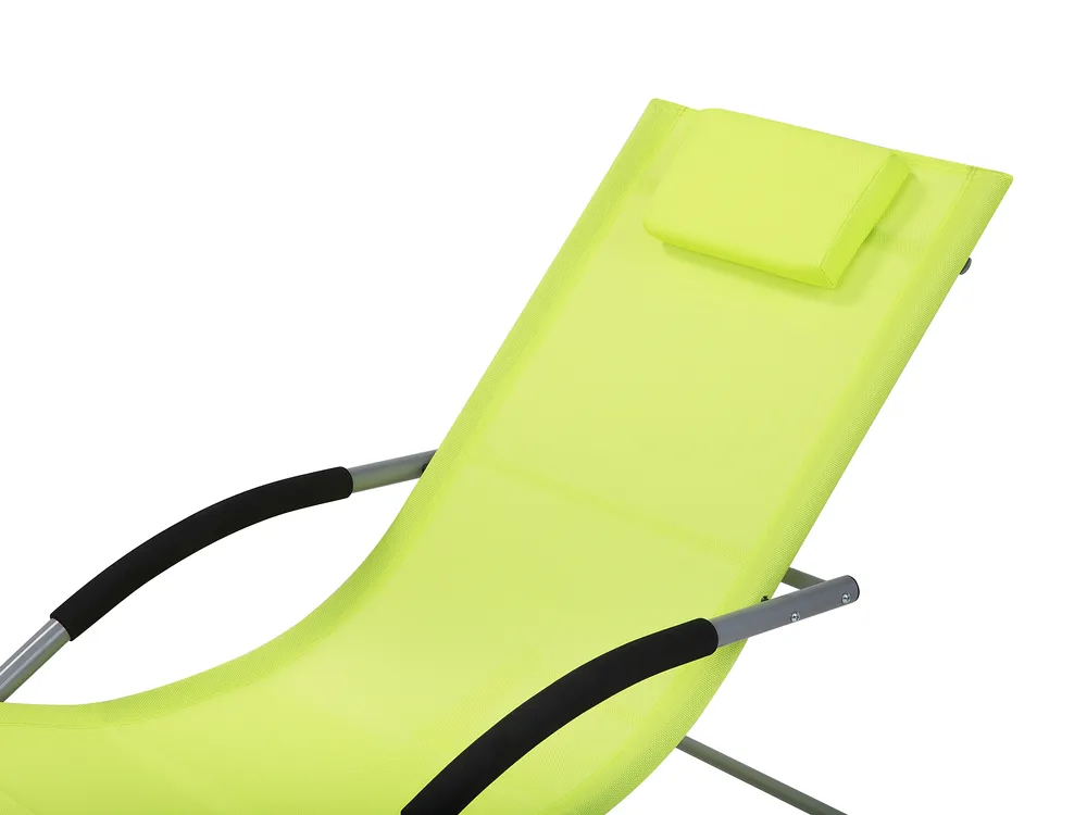 Rocking Sun Lounger CARANO Metal Lime Green_751540