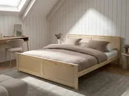 Bed Pine Wood DAUPHIN 180 x 200 cm (EU Super King) Light Brown_1059886