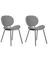 Set of 2 Dining Chairs LUANA Black/ White