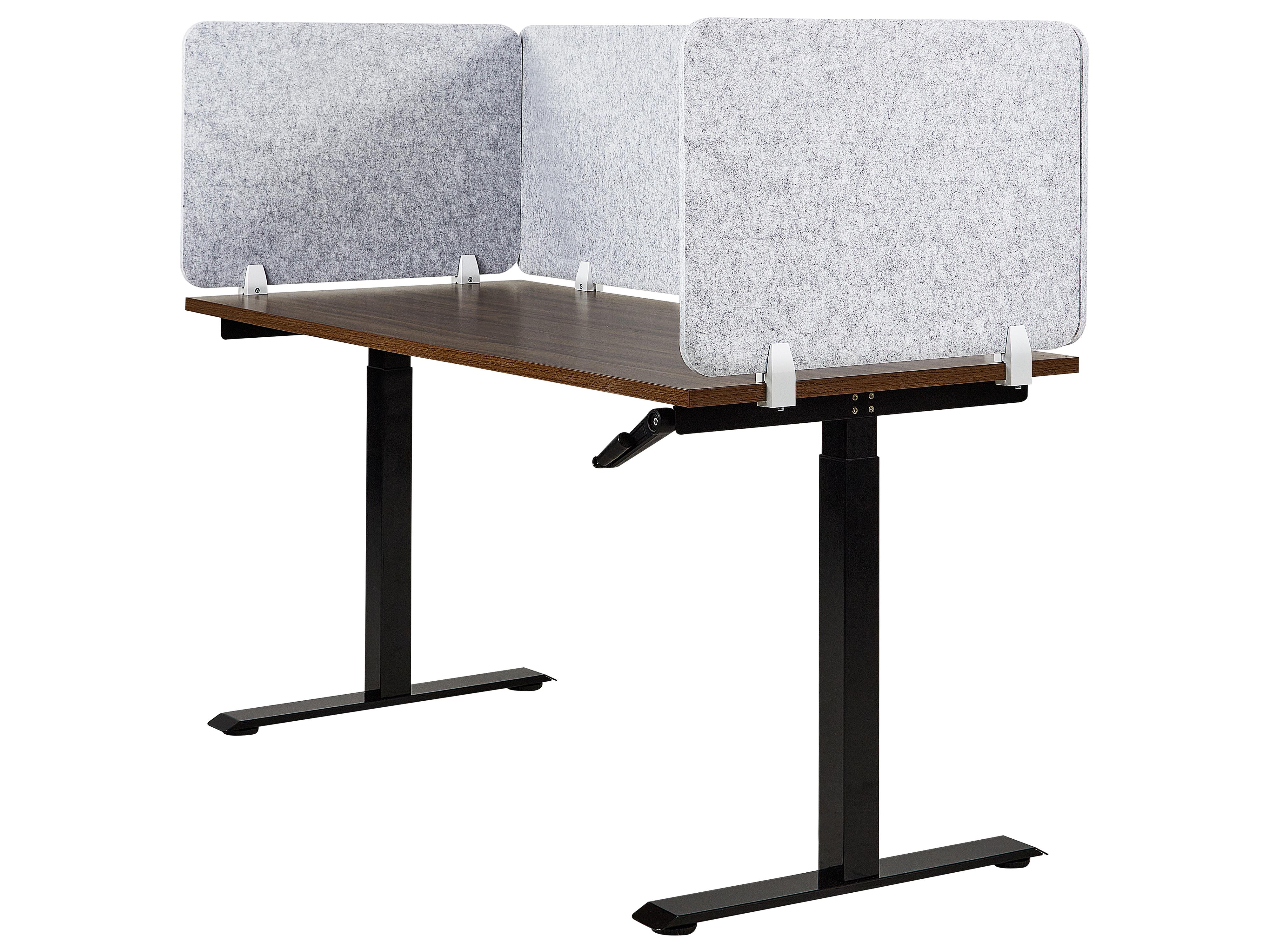 Skillevegg for skrivebord SPLIT 160 x 50 cm Grå_894541