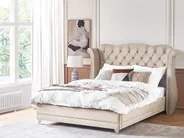 Säng med lamellram Sammet AYETTE 180 x 200 cm Beige_832213