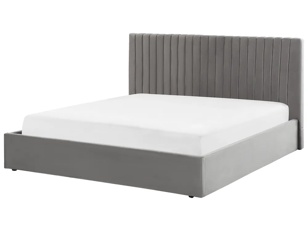 Ottoman Bed VION Velvet Grey 180 x 200 cm (EU Super King)_826763