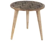 Set of 2 Side Tables SHARMA Mango Wood Brown/ Black_857343