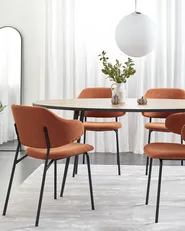Set of 2 Dining Chairs KENAI Orange_874479