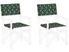 Set of 2 Garden Chair Replacement Fabrics CINE Dark Green