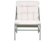 Garden Lounge Set with Table 2 Seater MOLVENO Metal Beige/ Green_1069303