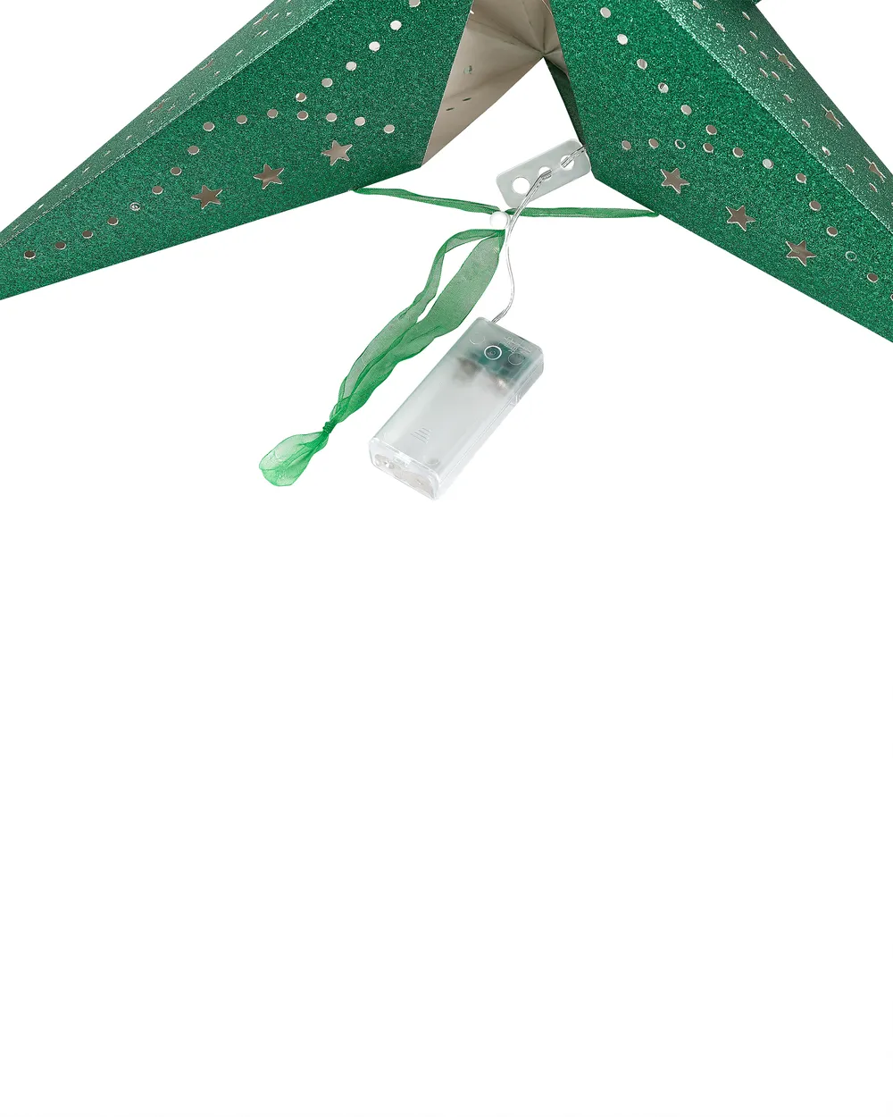 Seinäkoristesetti 2 kpl LED-valo MOTTI 45 cm Tähti Smaragdinvihreä_835497