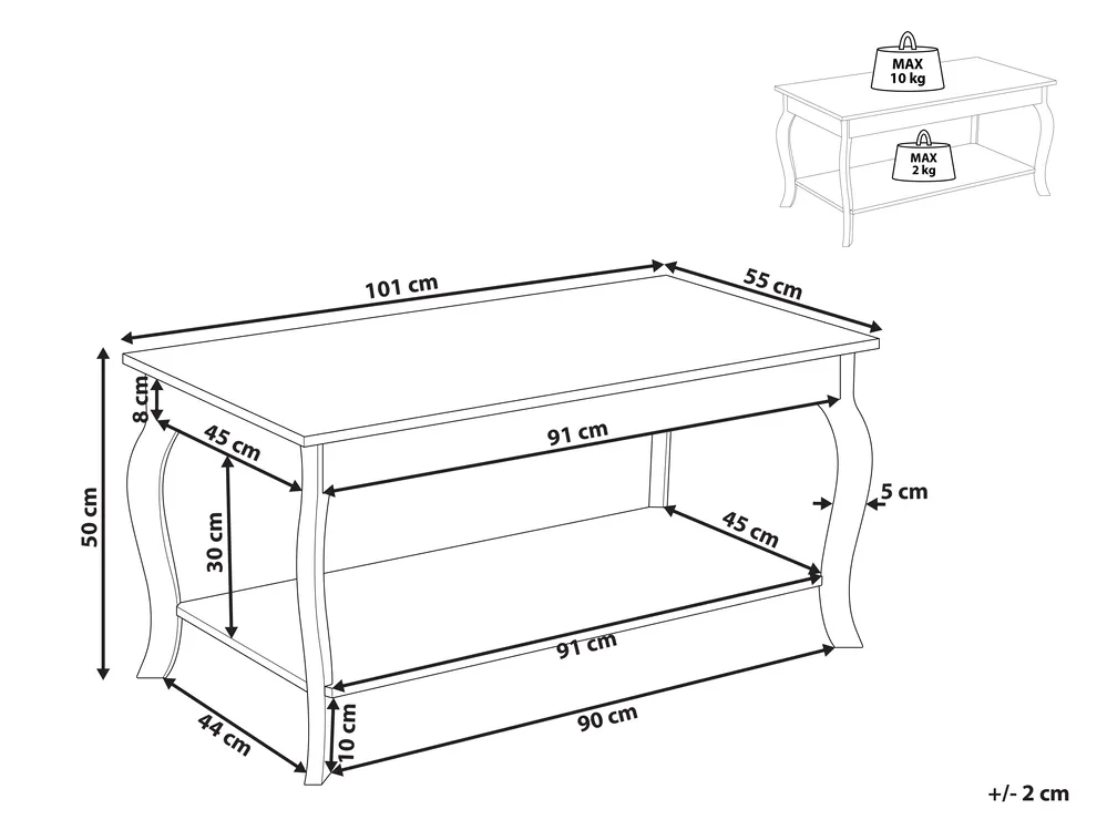 Coffee Table HARTFORD White_848740