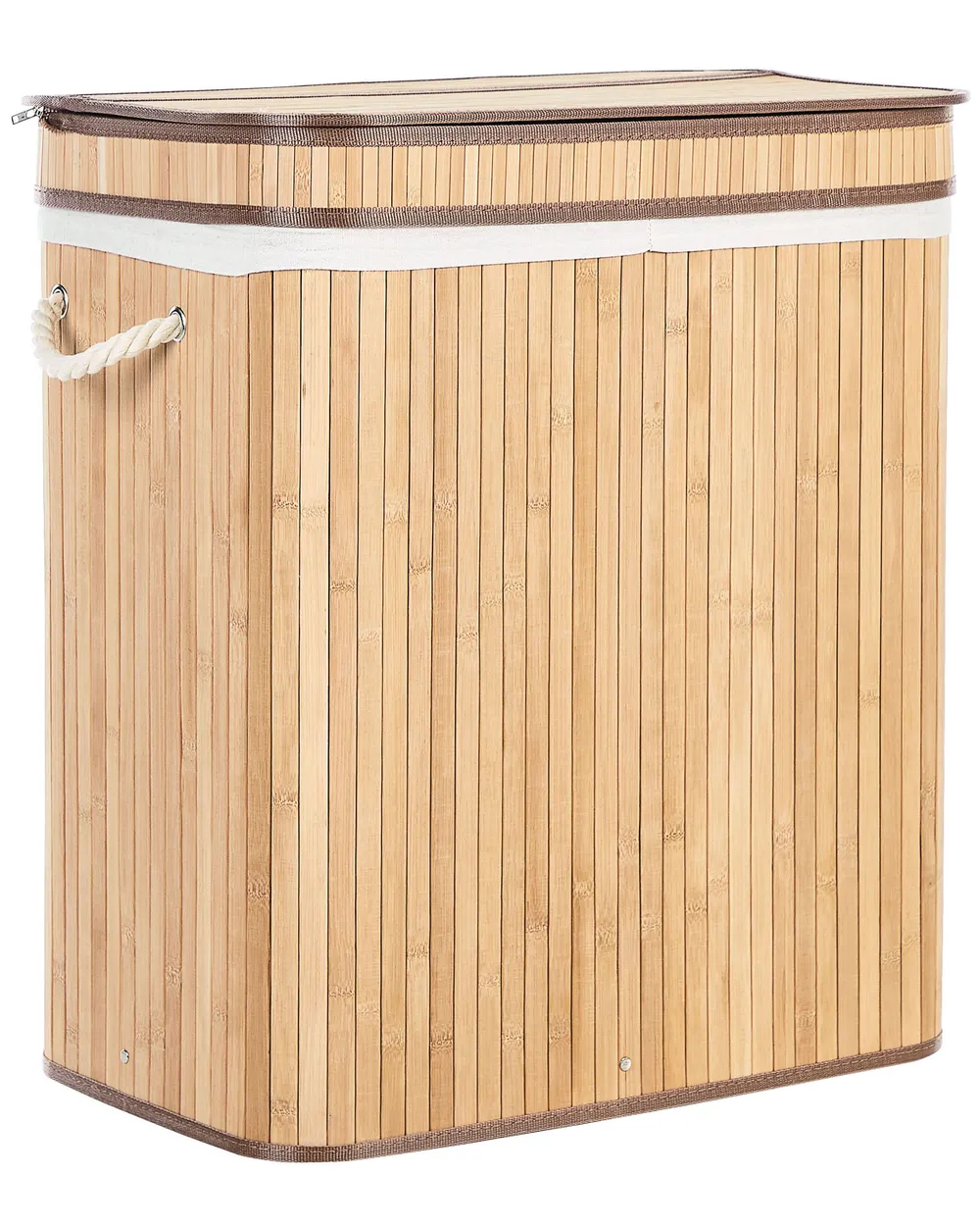 Laundry Basket KALTHOTA Bamboo Light Brown 100 L