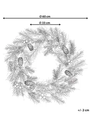 Joulukranssi LED-valo ELBRUS 60 cm Vihreä_881162