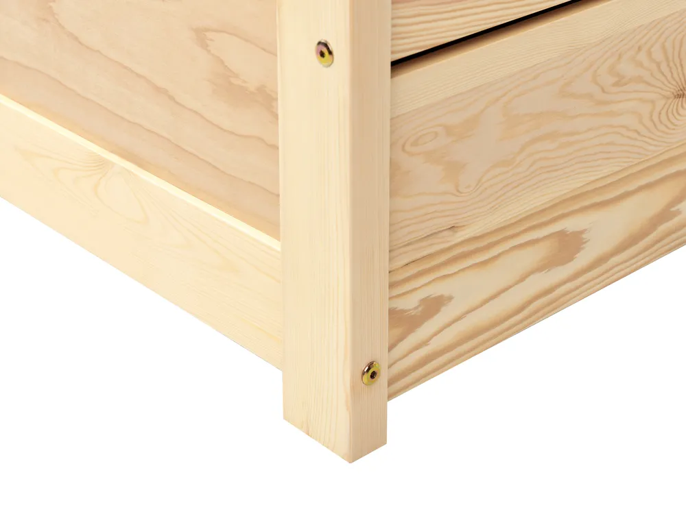 Bed with 2 Drawers OLENDON Pine Wood Light Brown 180 x 200 cm (EU Super King)_954960