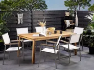 Extending Garden Dining Table CESANA 180/240 cm 100 cm Acacia Wood Light Brown_804556