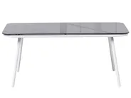 Garden Lounge Set with Table 4 Seater USTICA Metal White_1037429
