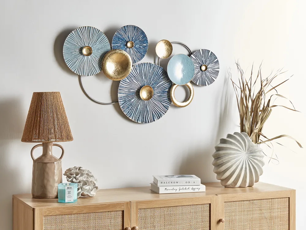 Wall Decor ACTINIUM Metal 51 cm Blue